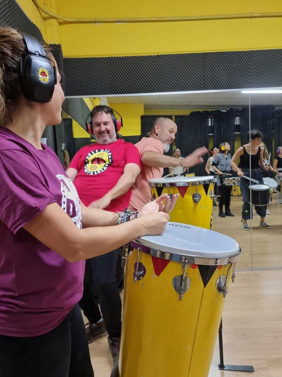 Clase de batucada en Alcorcón