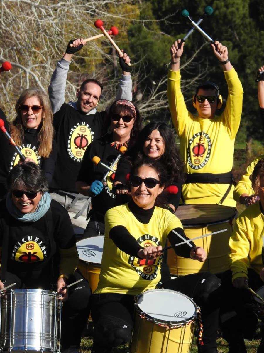 Todos los integrantes del grupo de batucada Fortaleza juntos